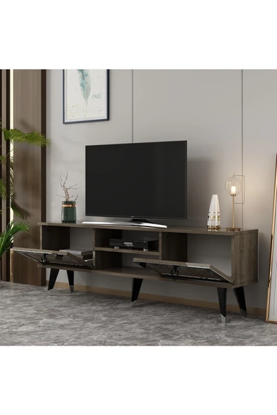 Cantek Dizayn Lidya Tv Stand Ceviz-Gümüş - 5