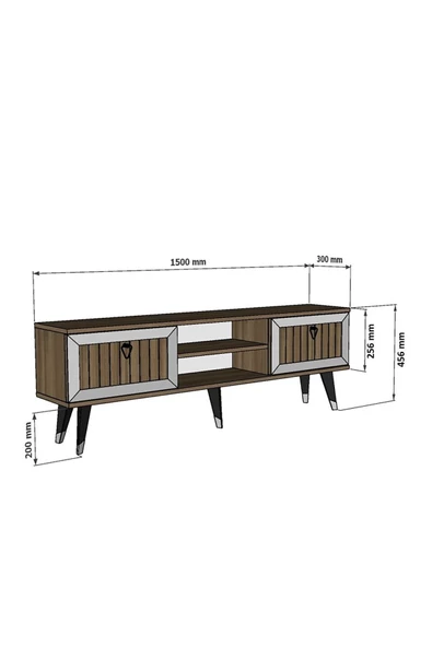 Cantek Dizayn Lidya Tv Stand Ceviz-Gümüş - 7