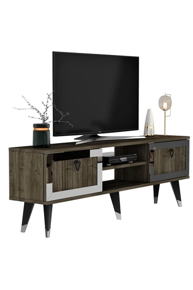 Cantek Dizayn Lidya Tv Stand Ceviz-Gümüş - 2