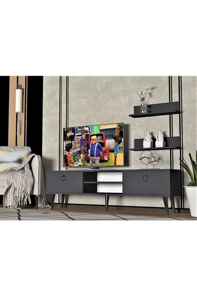 Cantek Dizayn Millano Tv Ünitesi 150Cm Antrasit - 2
