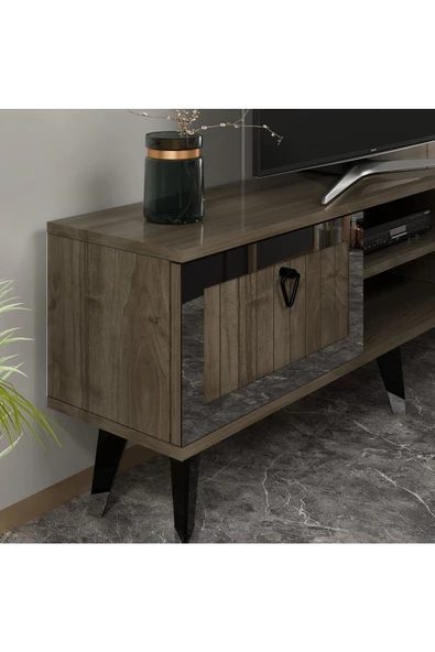Cantek Dizayn Lidya Tv Stand Ceviz-Gümüş - 3