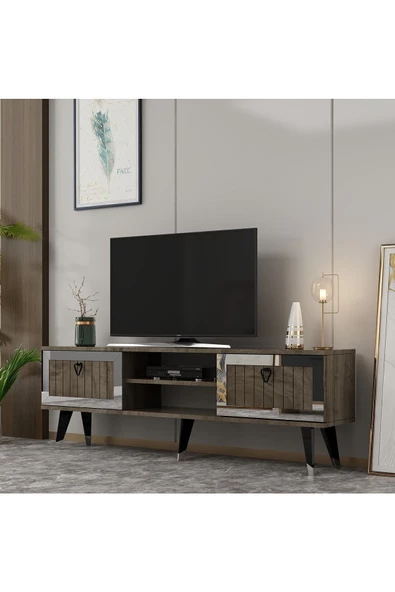 Cantek Dizayn Lidya Tv Stand Ceviz-Gümüş - 6
