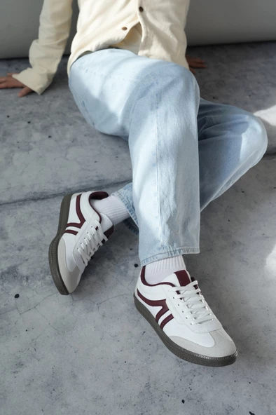 Muggo GARCİA Garantili Unisex Ortopedik Günlük Bağcıklı Yürüyüş Koşu Sneaker Spor Ayakkabı - 5