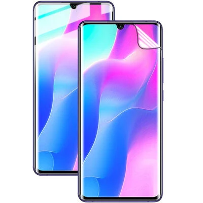 Xiaomi Mi Note 10 Lite Ekran Koruyucu Kavislerin Tamamını Kapatır Pet Jelatin