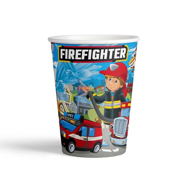 Firefighters Karton Bardak 8oz 24 lu paket