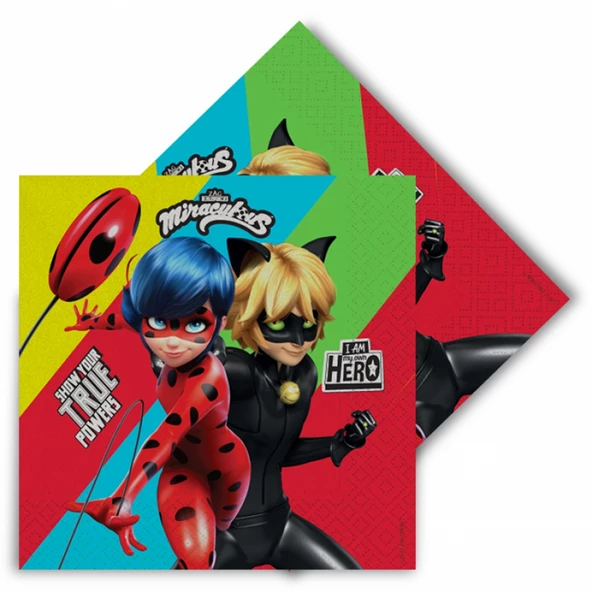 Miraculous Super Heroez Peçete 48li paket 33*33 cm