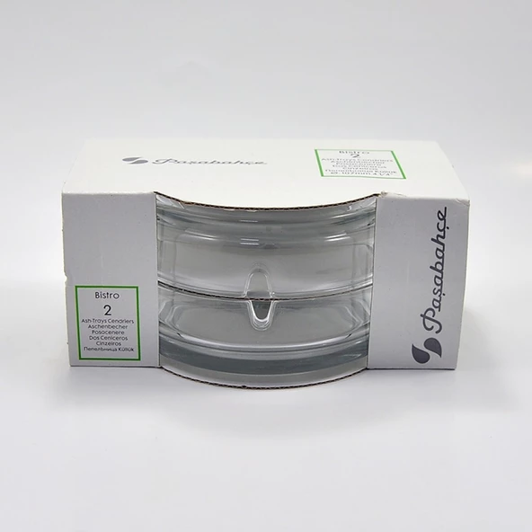 Paşabahçe 54036 cam küllük - cam kül tablası 2 li - Resim 2