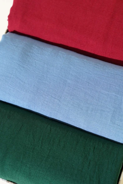 Düz Pamuk 3lü Eşarp Seti Asorti 2 - Resim 3