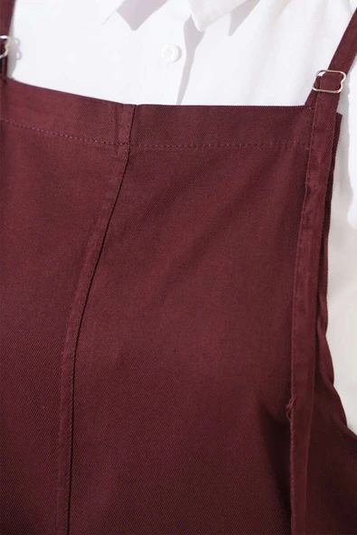 İnce Askılı Jile Elbise Kestane - Resim 4