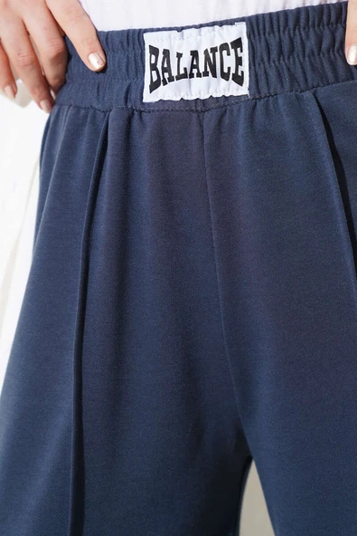 Balance Armalı Bel Lastikli Pantolon Füme - Resim 4