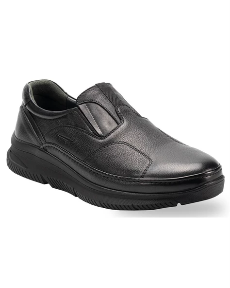 Forelli For-Halluks-G 46109 Erkek Siyah (40-45) Deri Comfort Ayakkabı - 2