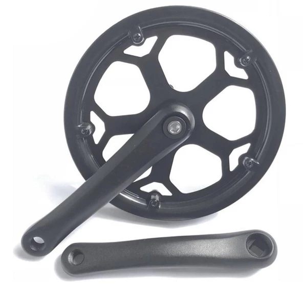 Elektrikli Bisiklet Aynakol Aluminyum Tek Yaprak 48T 170 mm Vitesli Uyumlu Siyah - 5