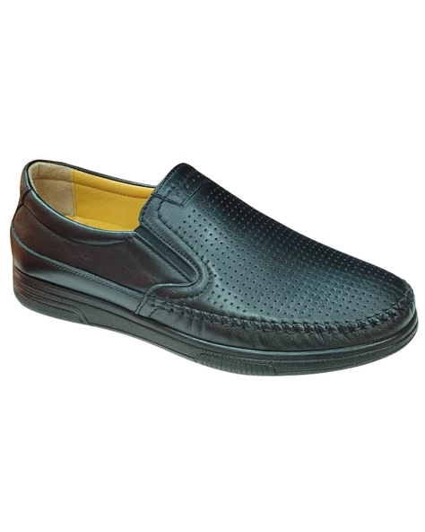 Serhan Ayakkabı 808-L Erkek Siyah (40-44) Deri Comfort Ayakkabı