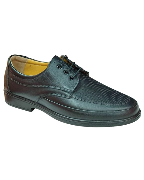 Serhan Ayakkabı 08-L2 Erkek Siyah (40-44) Deri Comfort Ayakkabı