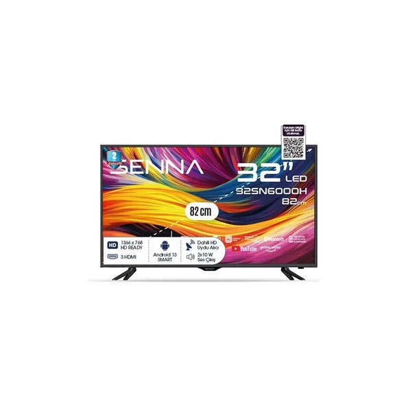 Senna 32SN6000H HD 32" 82 Ekran Uydu Alıcılı Android Smart LED TV