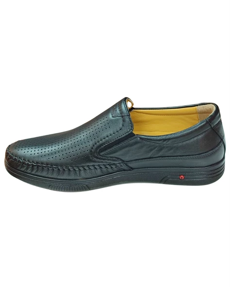 Serhan Ayakkabı 808-L Erkek Siyah (40-44) Deri Comfort Ayakkabı - 3