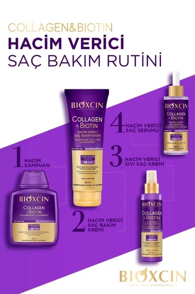 Bioxcin Collagen & Biotin Ekstra Hacim Saç Kremi 250 ml - Kolajen Biotin Ince Seyrek Saçlar - 5
