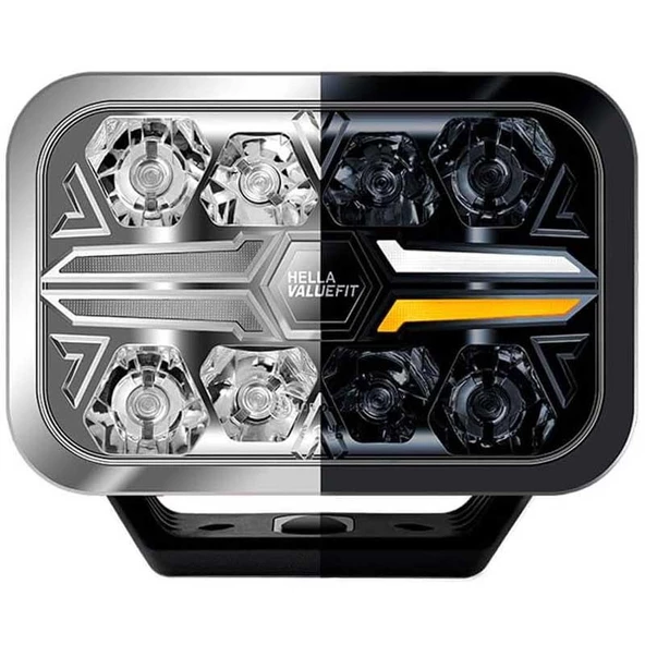 Hella Off-Road Valuefit Blade Led Uzun Far Krom 36W 9" Beyaz-Amber Isik 1FJ357199-081 - 2