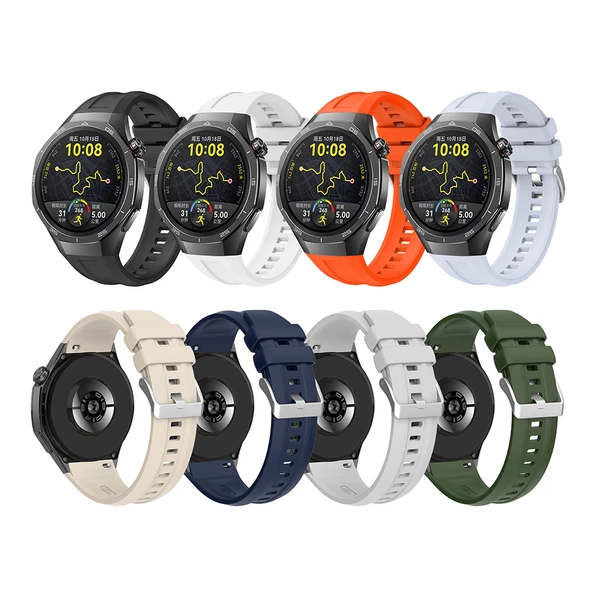 Huawei Watch GT 5 Pro 46mm Kordon Spor Silikon Kordon 1e1 Uyumlu - 3