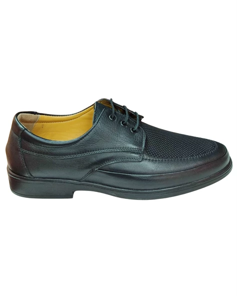 Serhan Ayakkabı 08-L2 Erkek Siyah (40-44) Deri Comfort Ayakkabı - 2