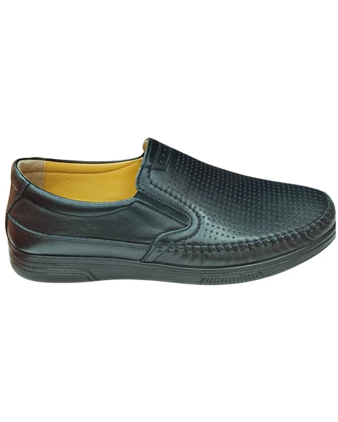 Serhan Ayakkabı 808-L Erkek Siyah (40-44) Deri Comfort Ayakkabı - 2