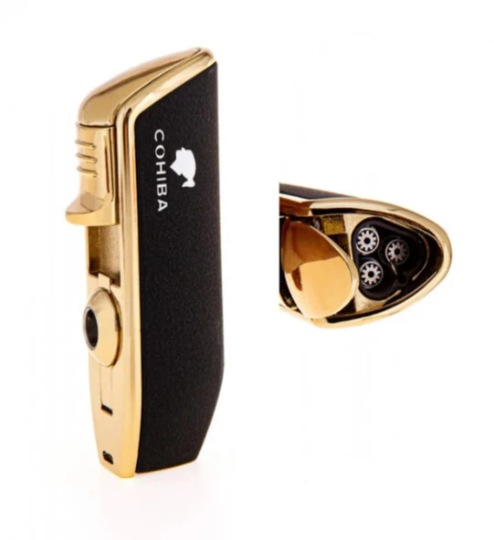 Cohiba 3 Torch Jet Pürmüz Alev Özel Kutulu Çakmak
