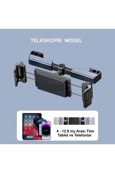 Yüksek Kalite Ayarlanabilir Tablet Tutucu 360° Dönme Güçlü Klips ve Uyumlu Tasarım - 4