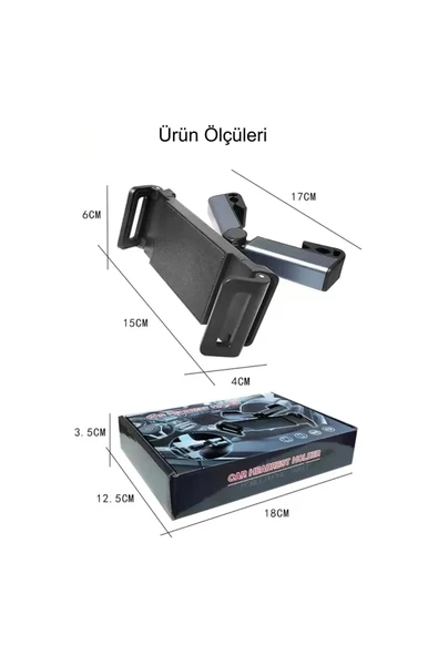 Yüksek Kalite Ayarlanabilir Tablet Tutucu 360° Dönme Güçlü Klips ve Uyumlu Tasarım - 2