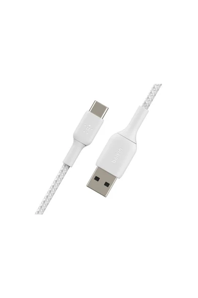 Belkin Type-c Örgülü Hızlı Şarj & Aktarım Kablosu 1m Beyaz - 2