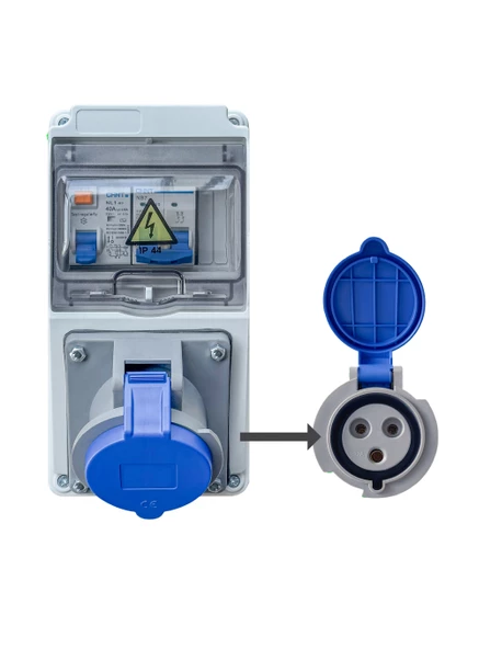 SGSTEC 7,4kW Elektrikli Araç Şarj Cihazı Prizli Besleme Kutusu - 3
