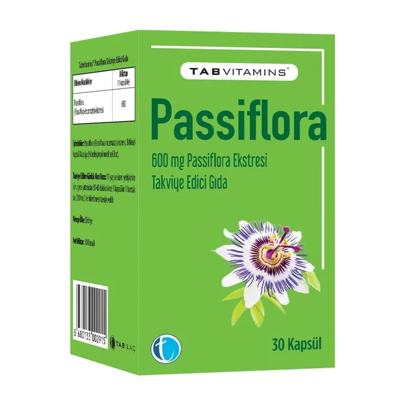 Tabvitamins Passiflora 30 Kapsül ürün görseli