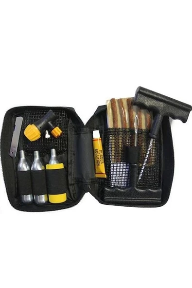 Motosiklet Lastik Tamir Kiti Hava Tüplü Çantalı_Arasmto ürün görseli 1