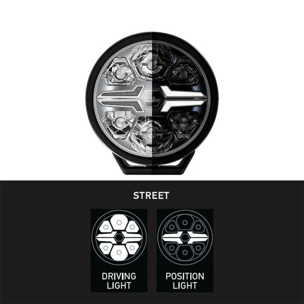 Hella Off-Road Valuefit Blade Led Uzun Far Siyah 22W 7" Beyaz Isik 1FJ357198-041 - Resim 2