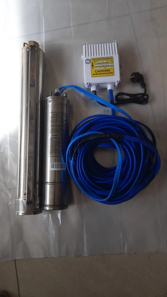 4SDM2/11 0,75HP ALARKO MONOFAZE 30 MT KABLOLU VE PANOLU TAKIM DALGIÇ POMPA - Resim 2