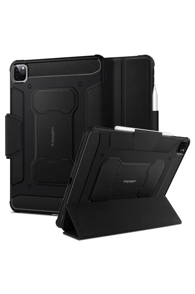 Spigen iPad Pro 11'' (2022 / 2021 / 2020 / 2018) Kılıf Rugged Armor Pro Black - ACS01024 - 4