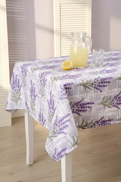 Rivaİstanbul Lavanta Desenli Masa Örtüsü, Sofra Bezi, Piknik Örtüsü ürün görseli 1