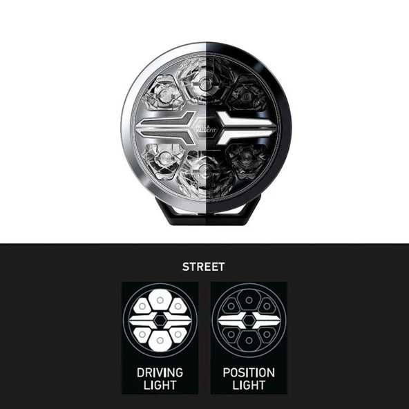 Hella Off-Road Valuefit Blade Led Uzun Far Krom 22W 7" Beyaz Isik 1FJ357198-001 - Resim 2