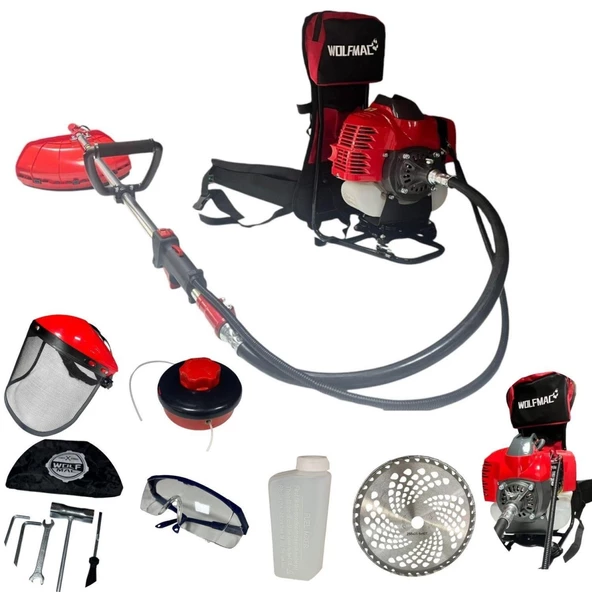 Wolfmac CG520A Benzinli Motorlu Tırpan Sırt