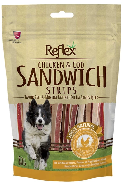 Reflex Kurutulmuş Tavuk Etli Ve Morina Balıklı Köpek Ödül Maması 80gr