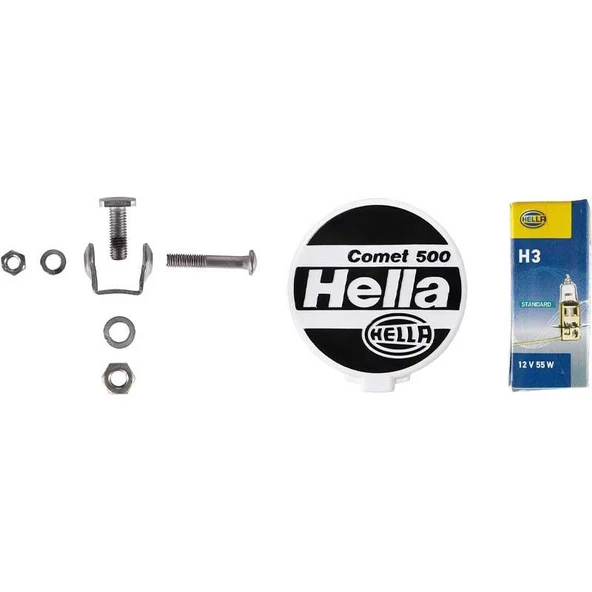 Hella Uzun Hüzme 12V H3 Sol-Sag Kullanilabilir Sari Far Comet 500 1F4005750-101 - 5