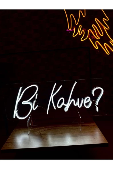 Twins Led Aydınlatma Bi Kahve? Yazılı Neon Tabela - Resim 3