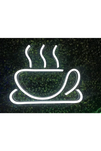 Twins Led Aydınlatma Kahve Fincanı Pleksi Neon Tabela - Resim 2