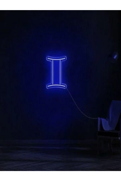 Twins Led Aydınlatma İKİZLER Burcu Sembolü Pleksi Neon Tabela ürün görseli