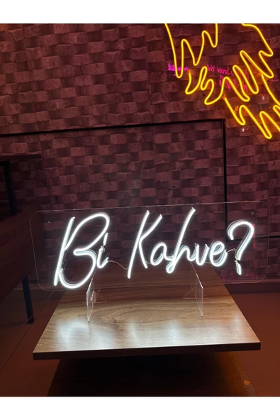 Twins Led Aydınlatma Bi Kahve? Yazılı Neon Tabela - Resim 4