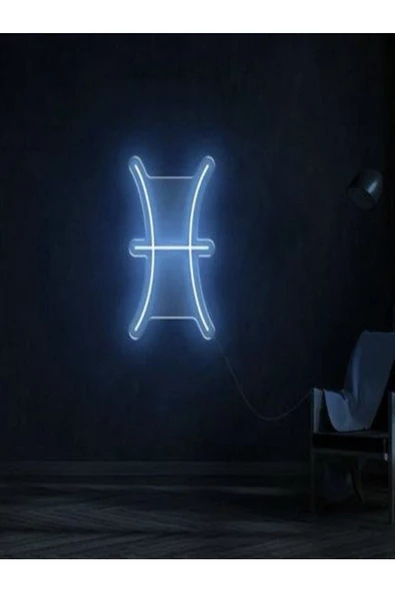 Twins Led Aydınlatma BALIK Burcu Sembolü Pleksi Neon Tabela ürün görseli 1