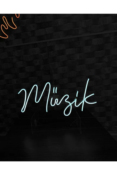 Twins Led Aydınlatma Müzik Yazılı Neon Tabela - Resim 2