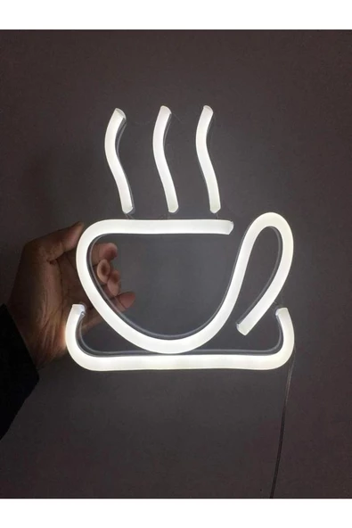 Twins Led Aydınlatma Kahve Fincanı Pleksi Neon Tabela ürün görseli 1