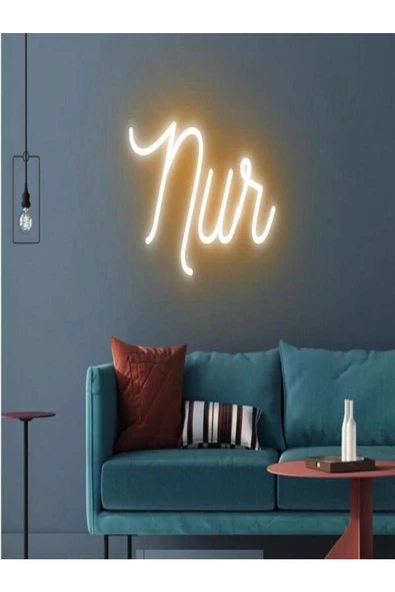 Twins Led Aydınlatma Nur Yazılı Pleksi Neon Tabela ürün görseli