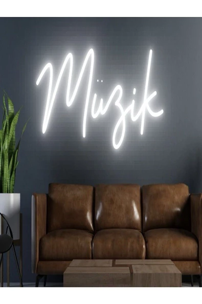 Twins Led Aydınlatma Müzik Yazılı Neon Tabela ürün görseli 1