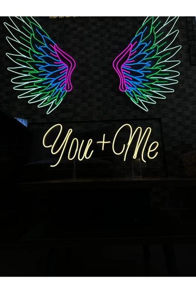 Twins Led Aydınlatma You+Me Yazılı Neon Tabela - Resim 2